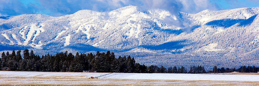 Photograph of the Flathead Valley in winter