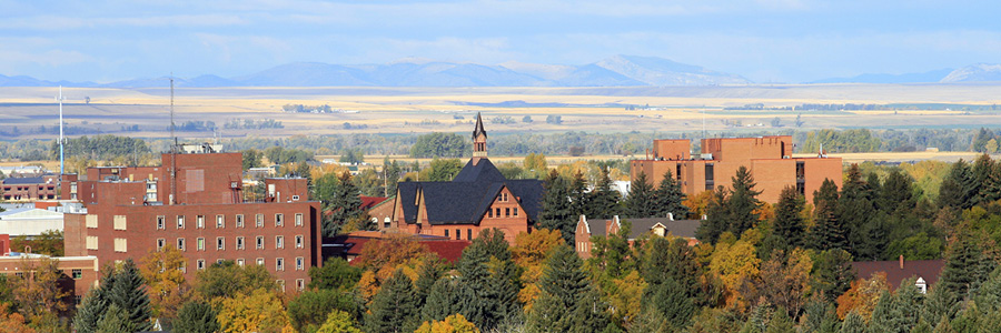 Photograph of the MSU campus in Bozeman